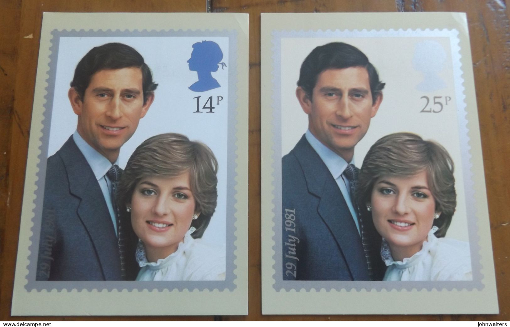 Great Britain Charles Diana PHQ Cards Stamped Postmarked On Wedding Day 1981 Lincoln Celebrates Royal Wedding - Carte Massime