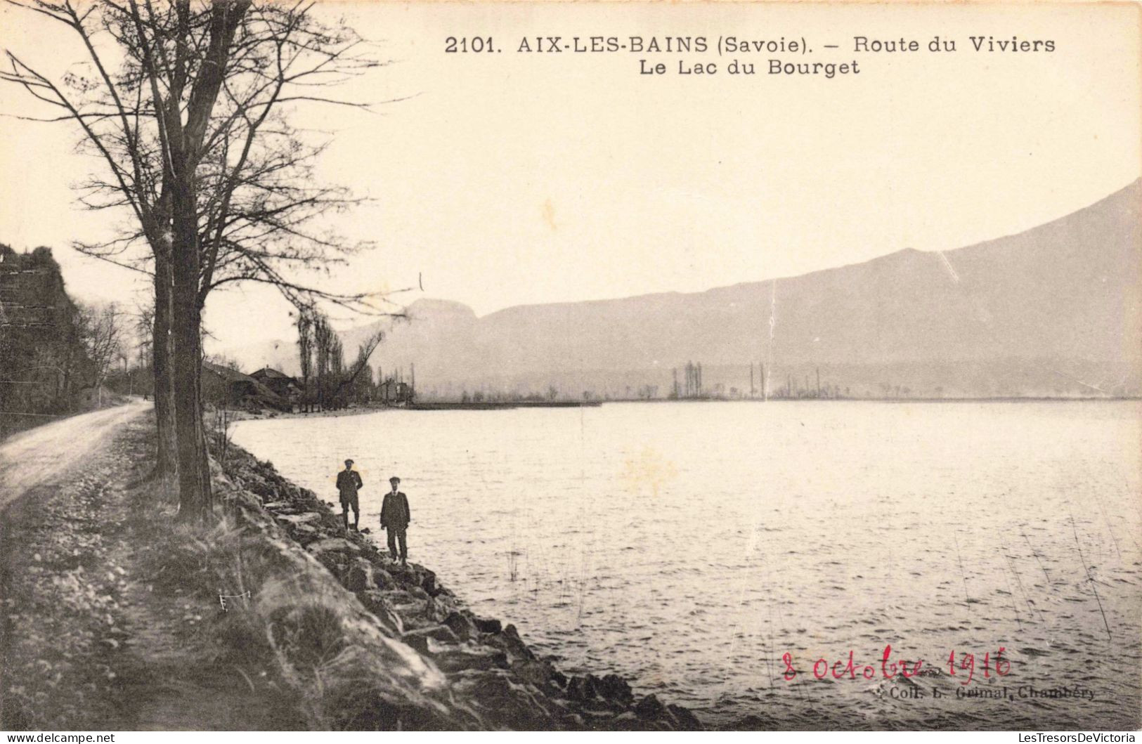 FRANCE - Aix Les Bains - Route Du Viviers - Le Lac Du Bourget -  Carte Postale Ancienne - Aix Les Bains