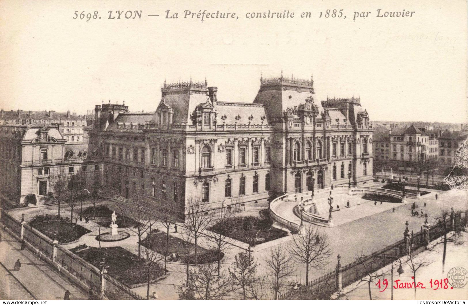 FRANCE - Lyon - La Préfecture, Construite En 1885 Par LOUVIER -  Carte Postale Ancienne - Lyon 3