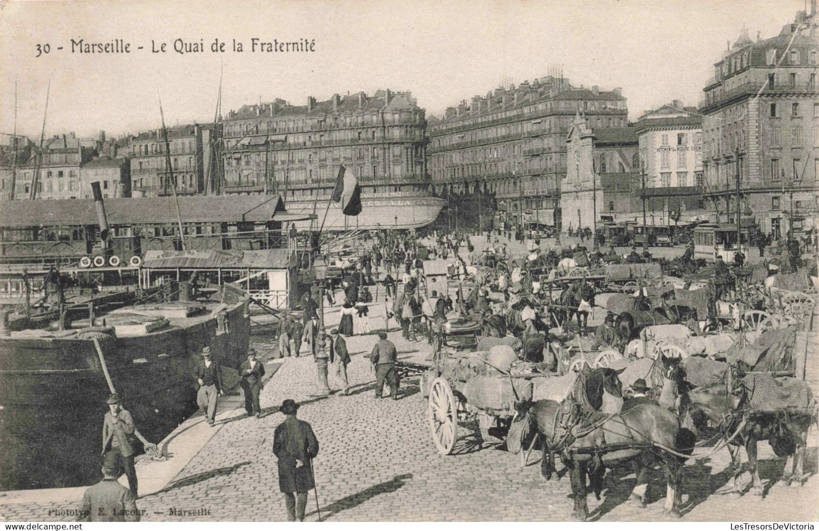 FRANCE - Marseille - Le Quai De La Fraternité - Animé - Carte Postale Ancienne - Alter Hafen (Vieux Port), Saint-Victor, Le Panier