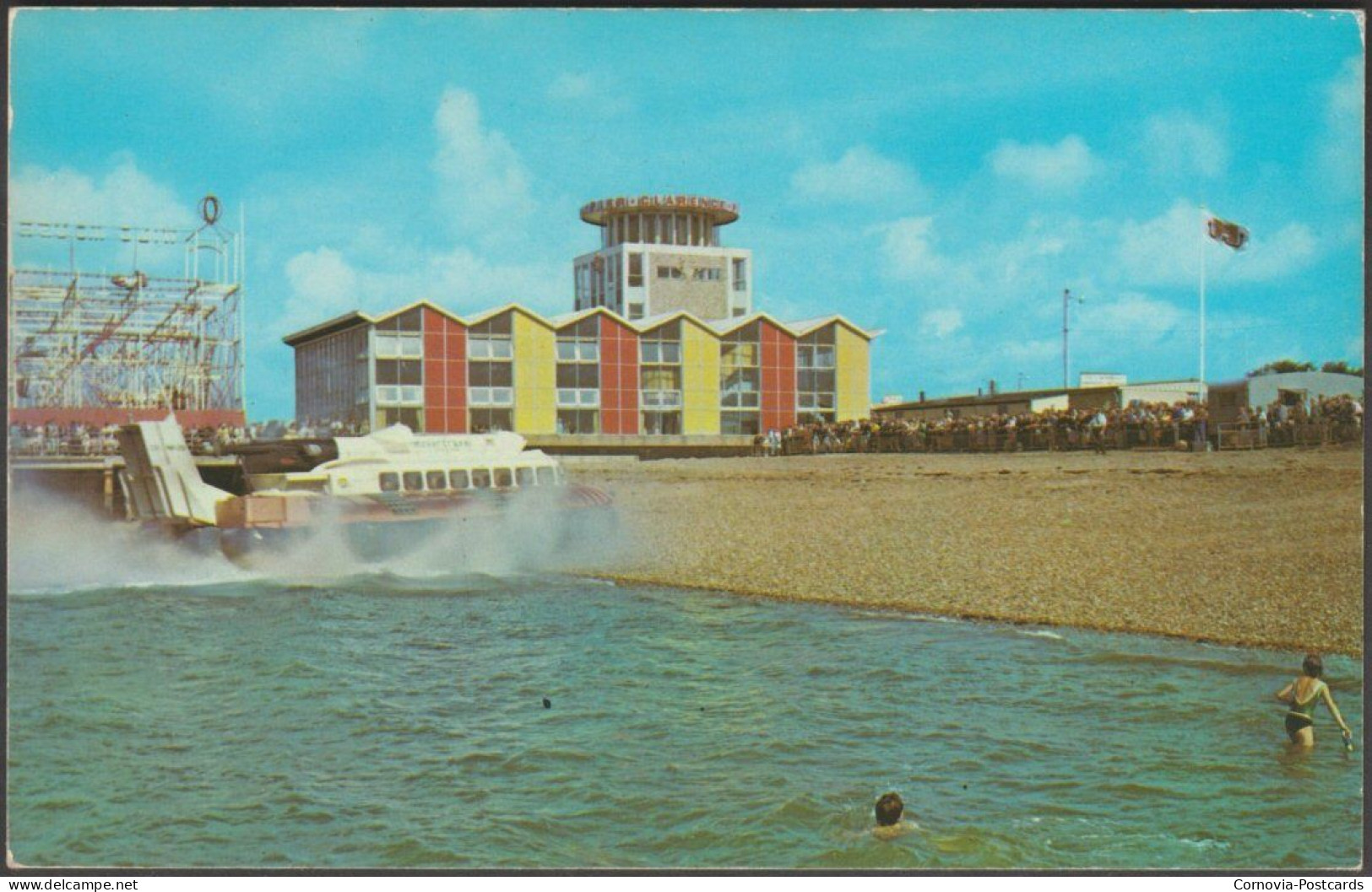 Hovercraft And Clarence Pier, Southsea, Hampshire, C.1960s - Postcard - Southsea