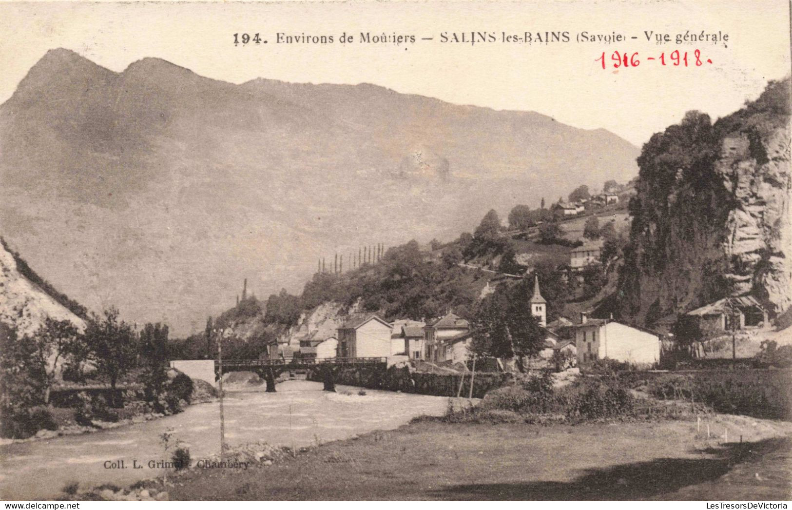 FRANCE - Environs De  Moutiers - Salins Les Bains - Vue Générale -  Carte Postale Ancienne - Moutiers