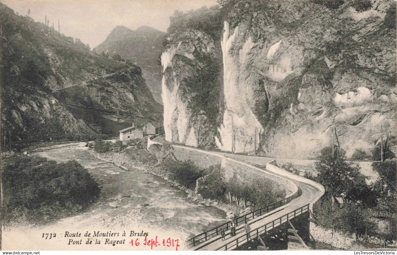 FRANCE - Route De Moutiers à Brides - Pont De La Rageat - Carte Postale Ancienne - Moutiers