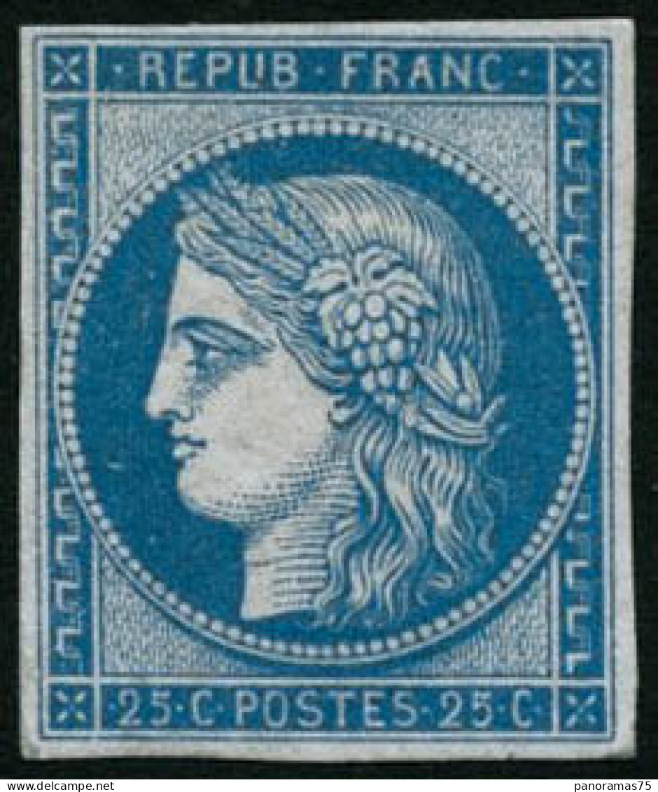 ** N°4d 25c Bleu, Réimp - TB - 1849-1850 Ceres