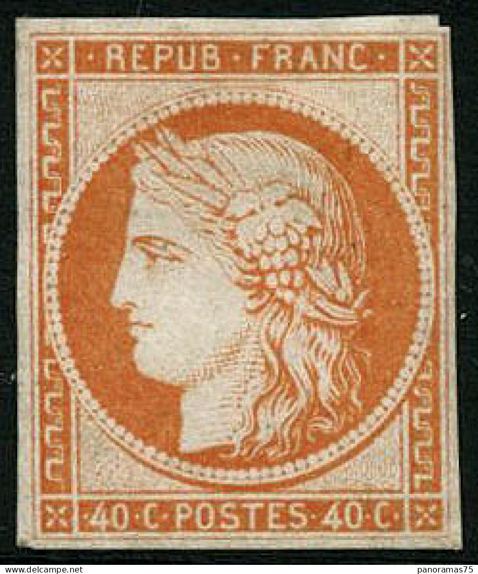** N°5g 40c Orange Réimp - B - 1849-1850 Ceres