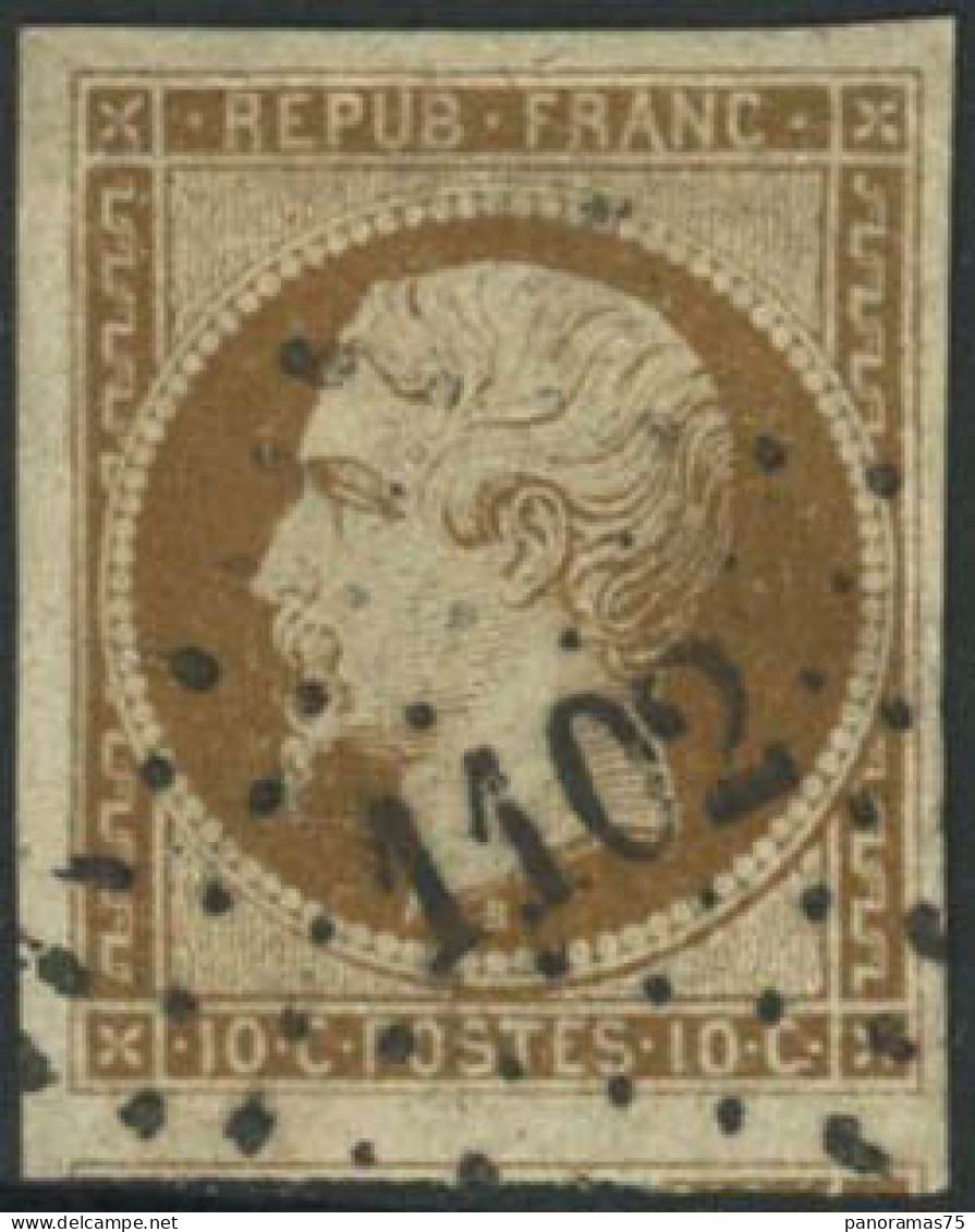 Obl. N°9 10c Bistre, Jolie Pièce - TB - 1852 Louis-Napoleon