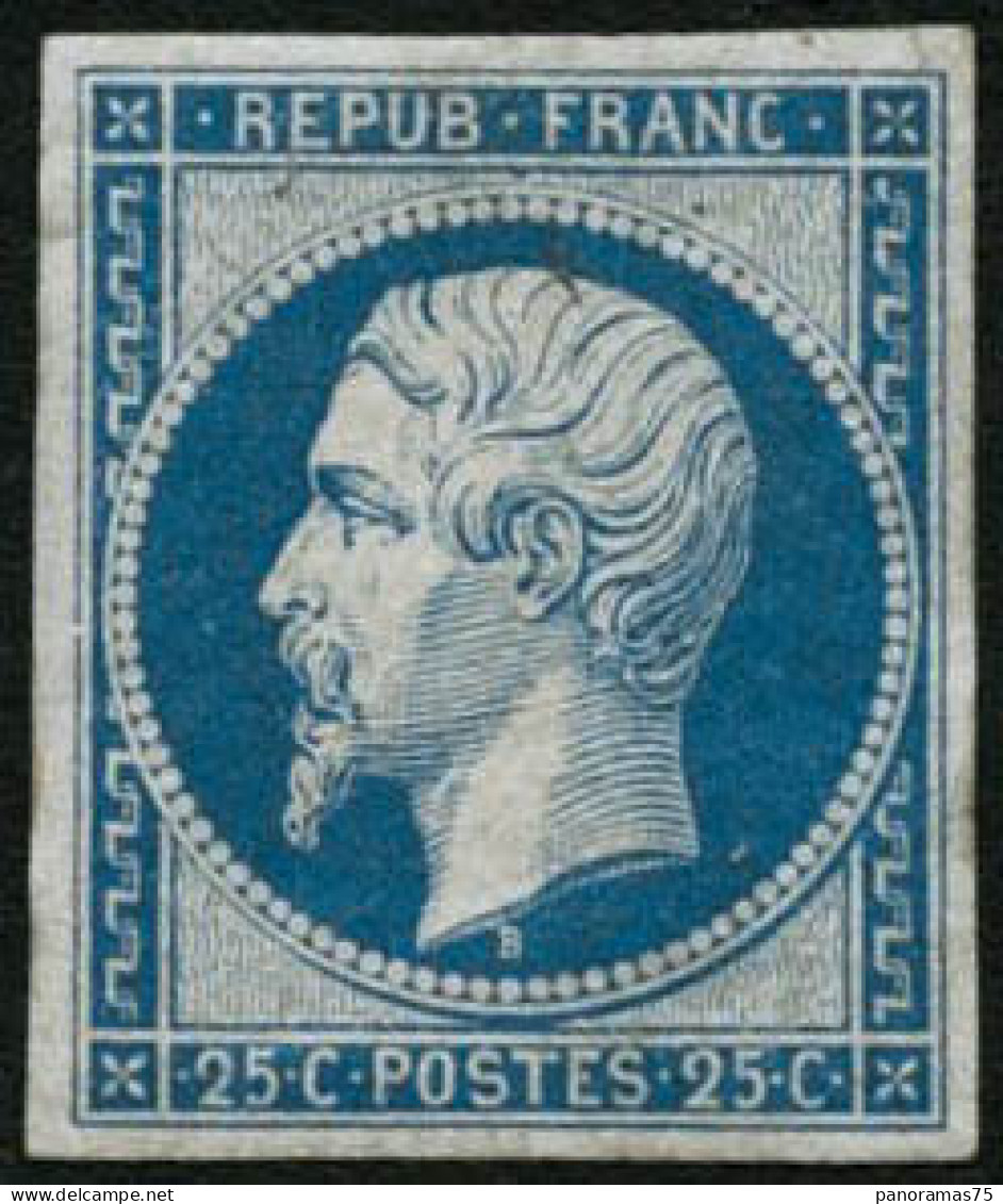 ** N°10c 25c Bleu, Réimp - TB - 1852 Luis-Napoléon