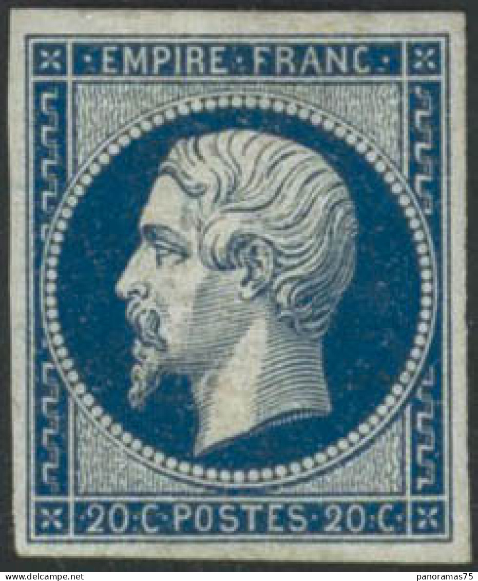 * N°14Aa 20c Bleu Foncé, Type I Infime Trace De Charnière - TB - 1853-1860 Napoléon III