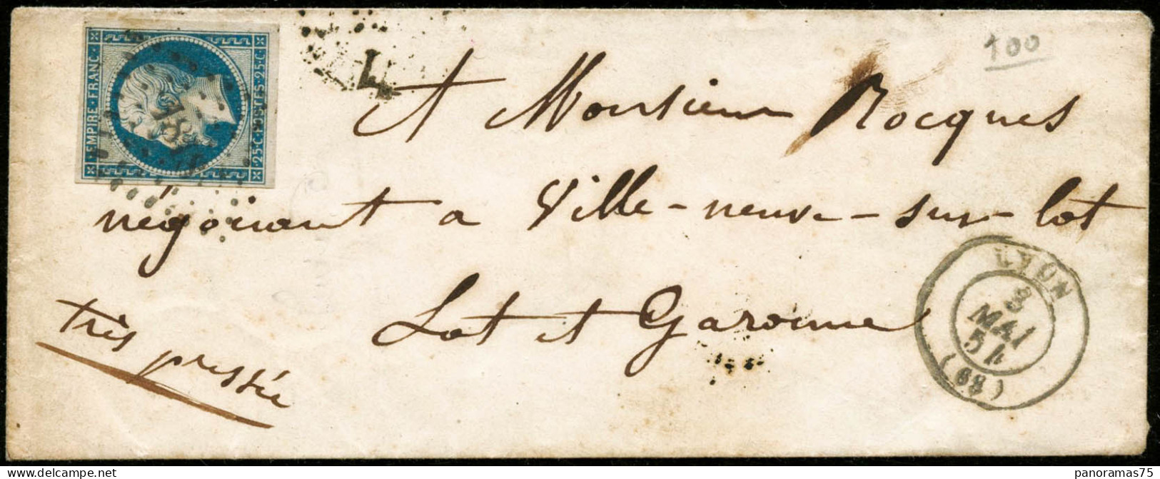 Lettre N°15 25c Bleu S/lettre - TB - 1853-1860 Napoléon III