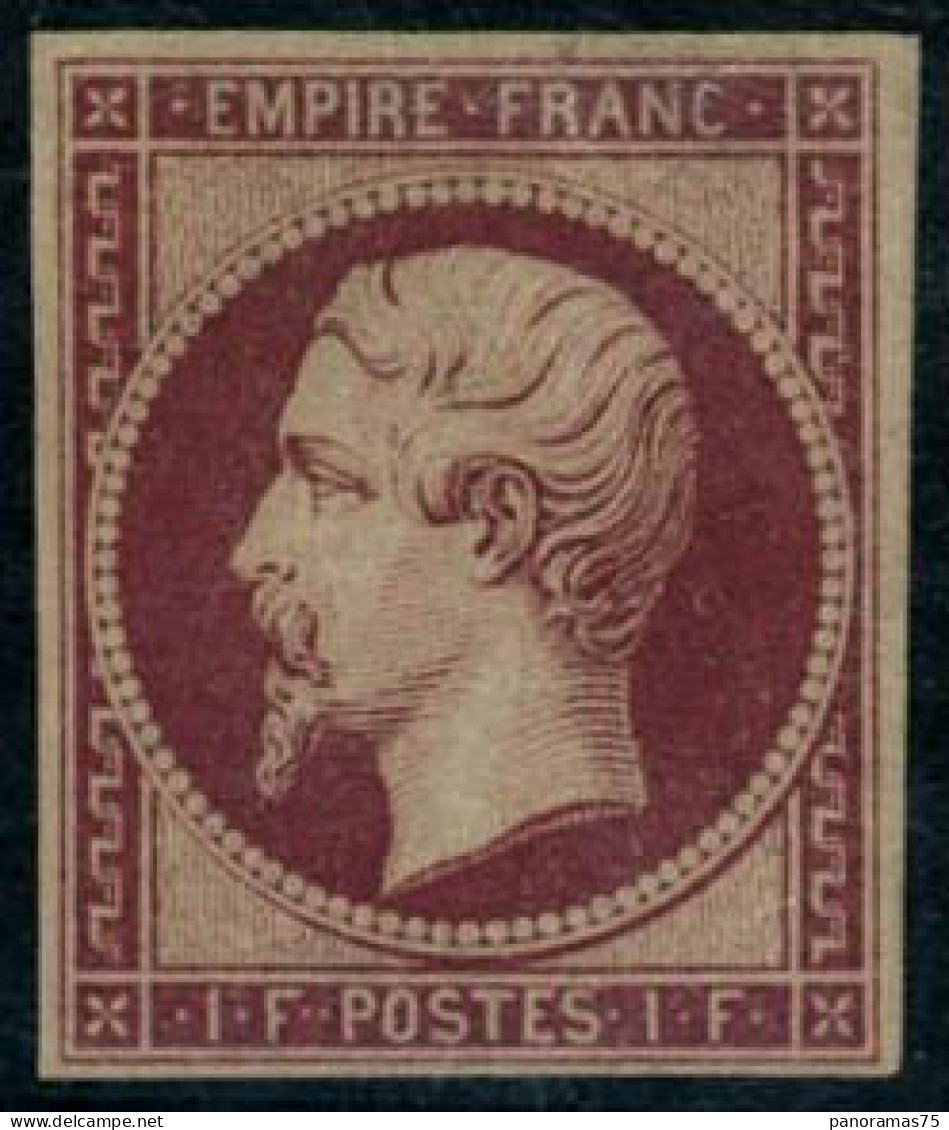 ** N°18d 1F Carmin Réimp - B - 1853-1860 Napoléon III