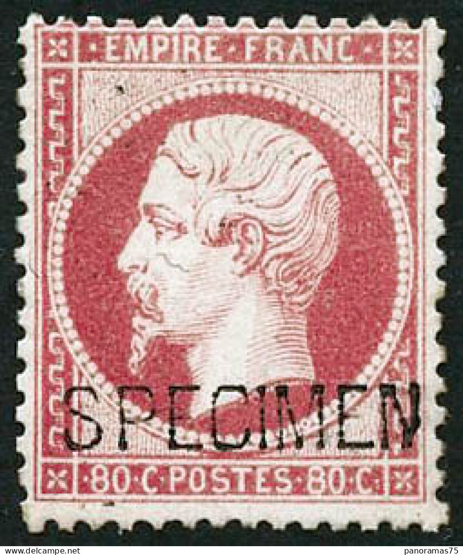 ** N°24d 80c Rose Surchargé - TB - 1862 Napoleon III