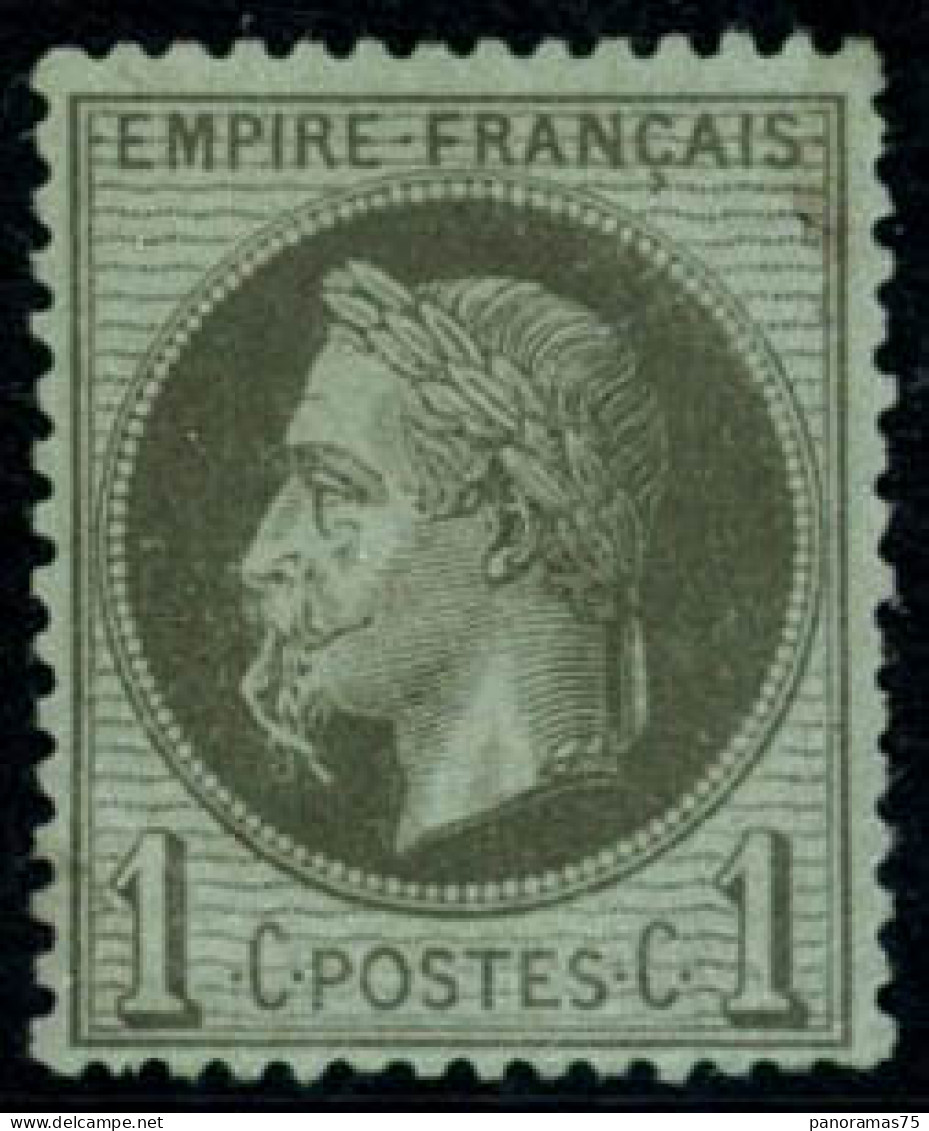 * N°25b 1c Bronze, Variété à La Cigarette, RARE - TB - 1863-1870 Napoléon III Con Laureles