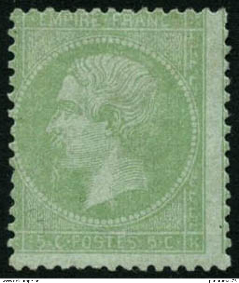 ** N°35 5c Vert-pâle S/bleu Centrage Traditionnel Signé Calves Et Brun - TB - 1863-1870 Napoleon III With Laurels