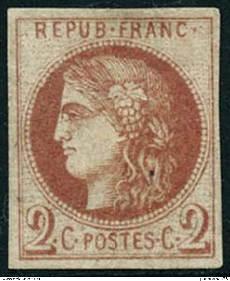 ** N°40Ad 2c Brun-rouge, R1 Impression Fine De Tours  RARE - TB - 1870 Emission De Bordeaux