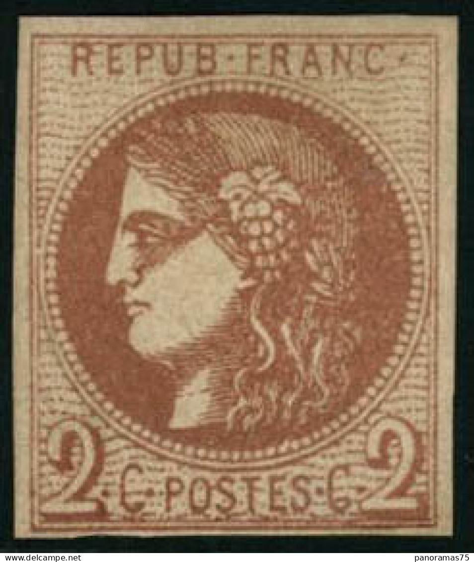 * N°40B 2c Brun-rouge R2 - TB - 1870 Emission De Bordeaux