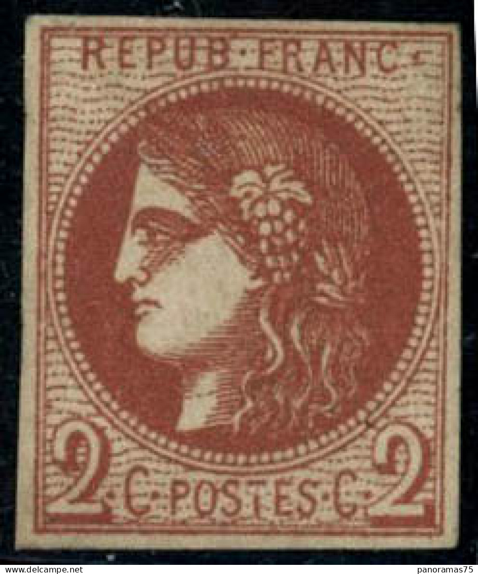 * N°40Bb 2c Marron, Quasi SC - TB - 1870 Ausgabe Bordeaux