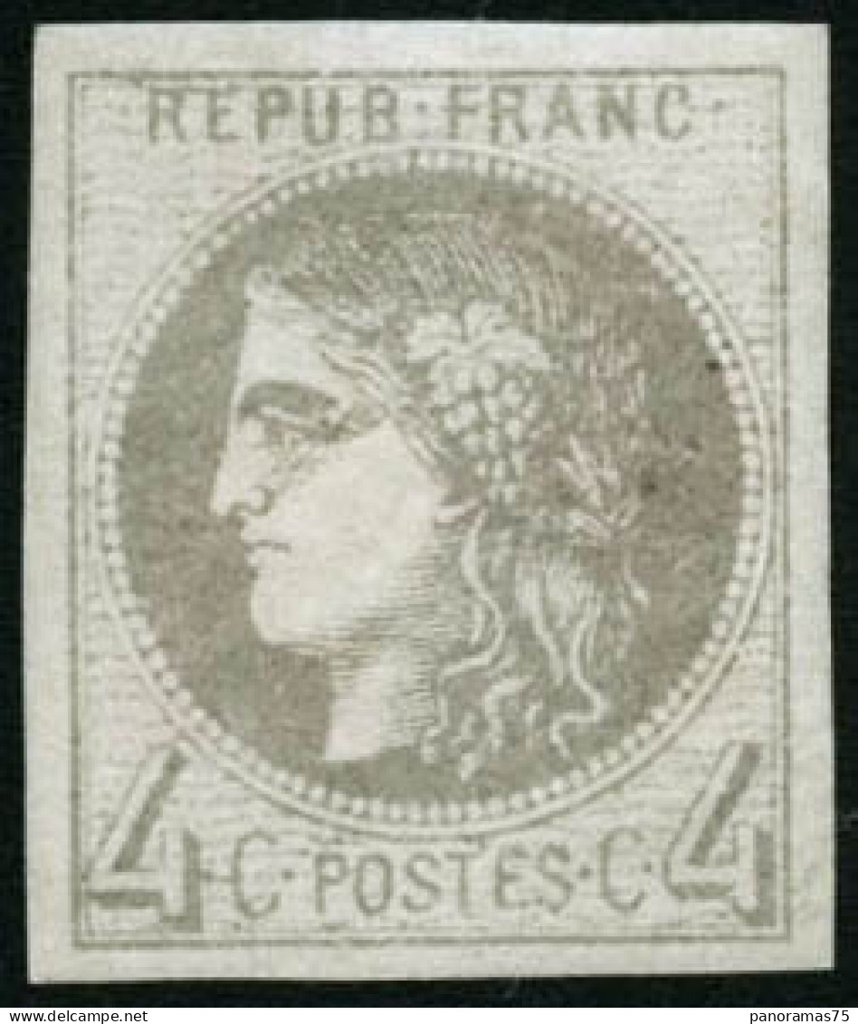 ** N°41B 4c Gris, R2 - TB - 1870 Ausgabe Bordeaux