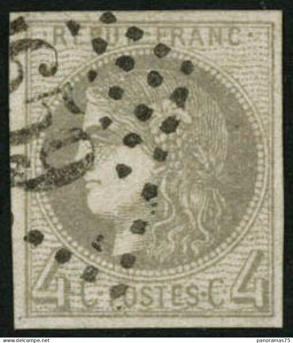 Obl. N°41B 4c Gris, R2 - TB - 1870 Bordeaux Printing