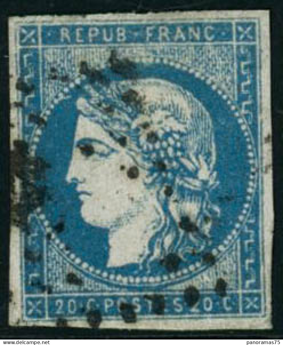 Obl. N°44A 20c Bleu, Type I R1, Signé Calves - TB - 1870 Ausgabe Bordeaux