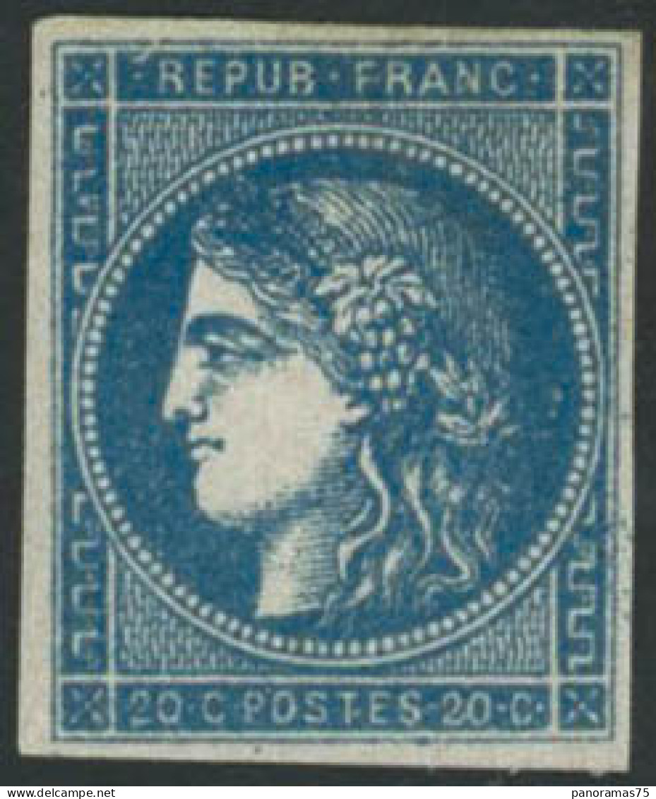 * N°45B 20c Bleu, Type II R2 - TB - 1870 Emission De Bordeaux