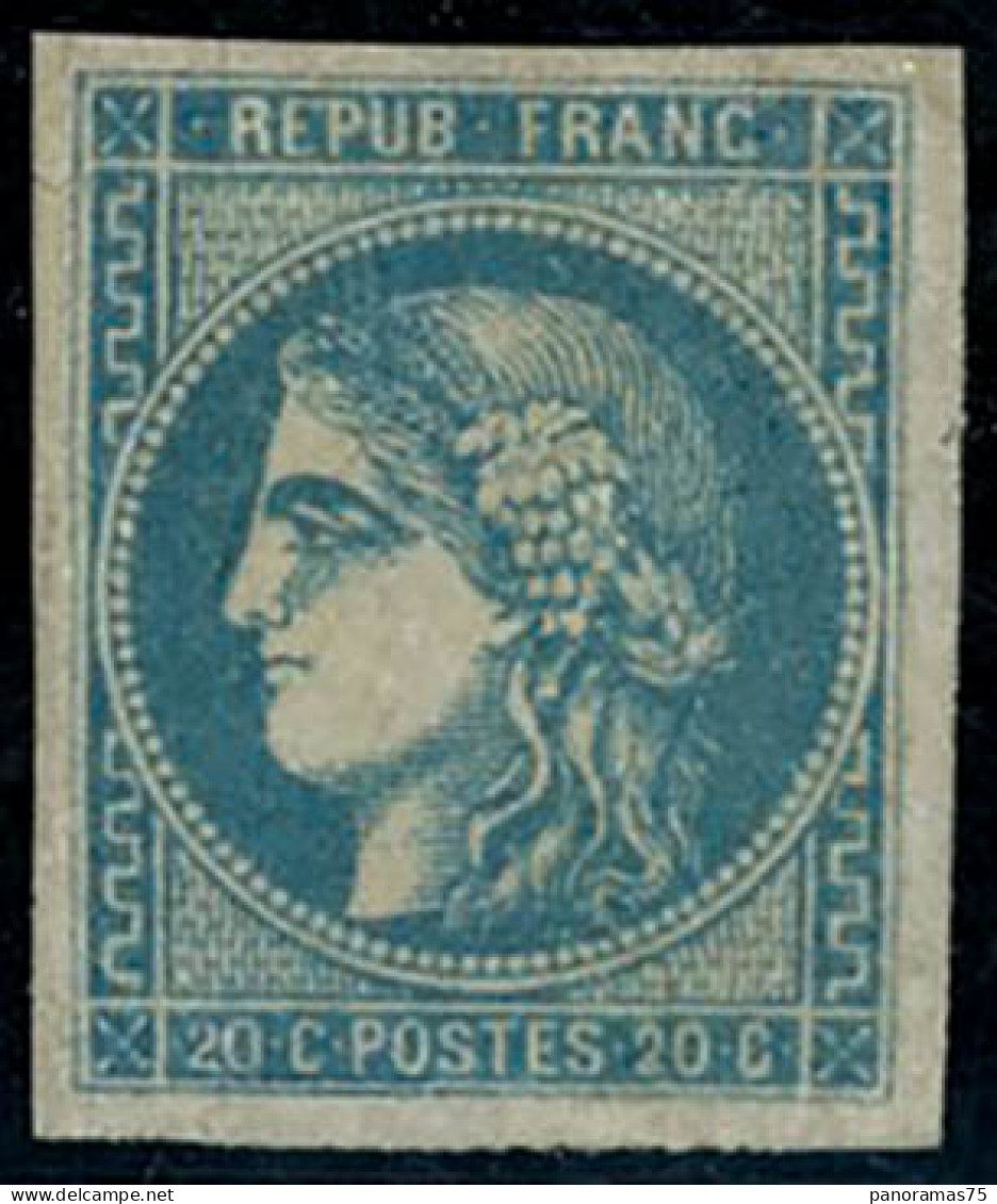 ** N°46B 20c Bleu, Type III R2 - TB - 1870 Emisión De Bordeaux