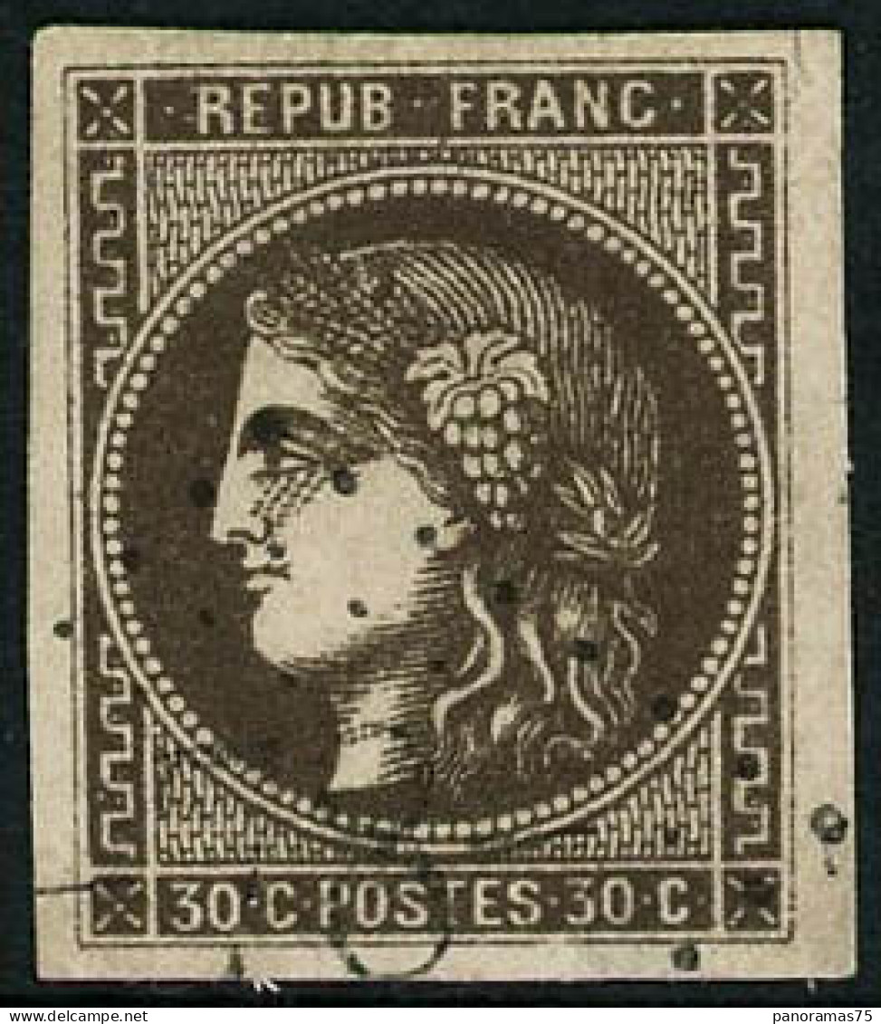 Obl. N°47 30c Brun - TB - 1870 Emisión De Bordeaux