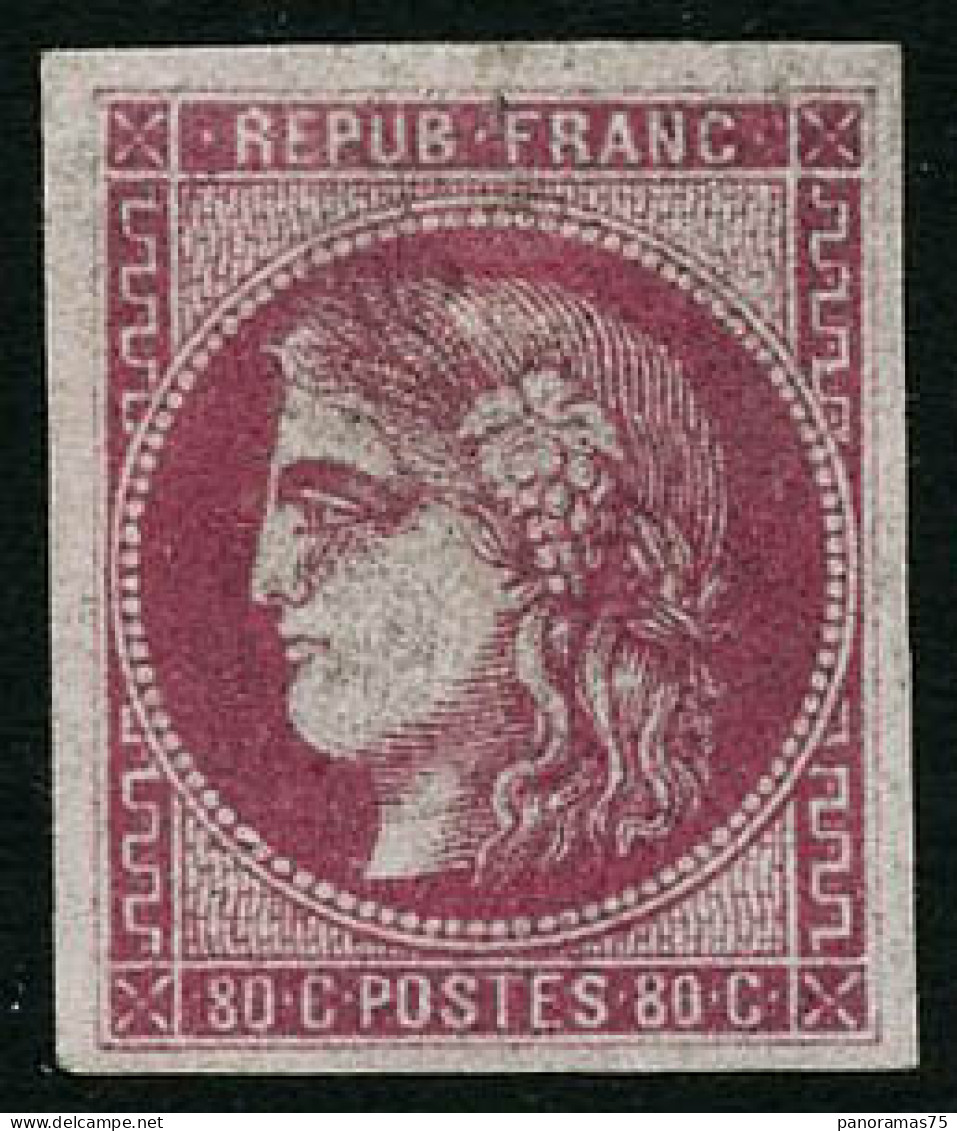 * N°49 80c Rose, Signé Brun - TB - 1870 Emission De Bordeaux