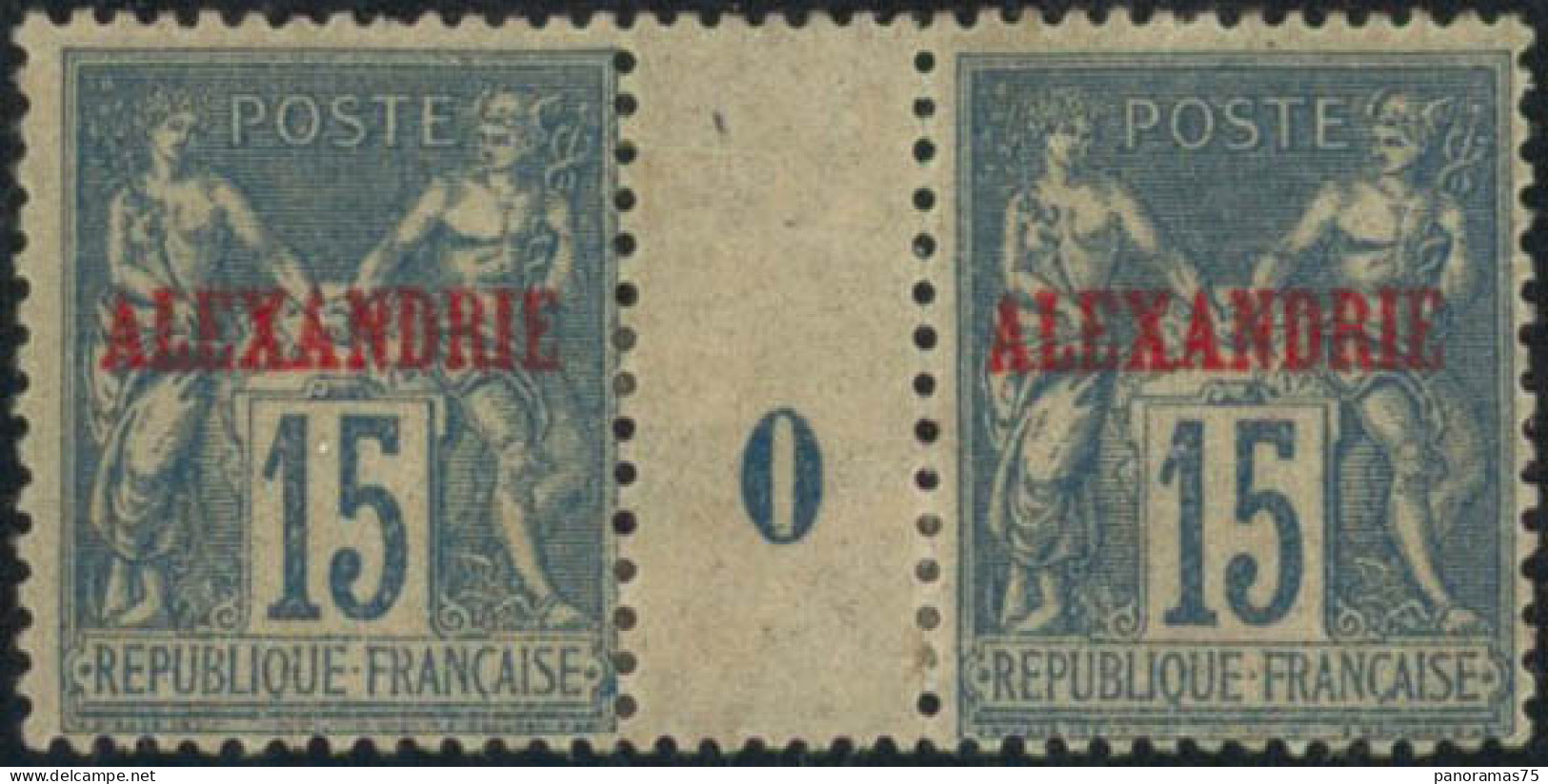 ** N°9 15c Bleu, Paire Mill 0 - TB - Other & Unclassified