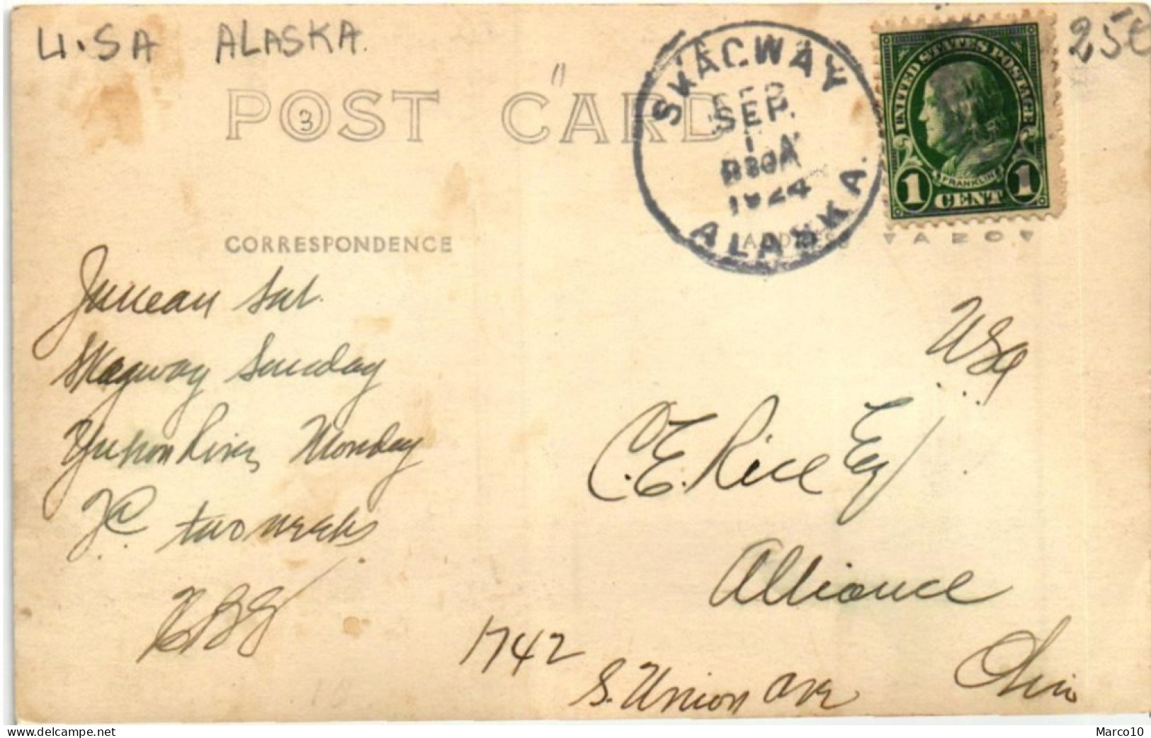 ALASKA  " NORTHWESTERN " JUNEAU 1915  CARTE PHOTO - Juneau