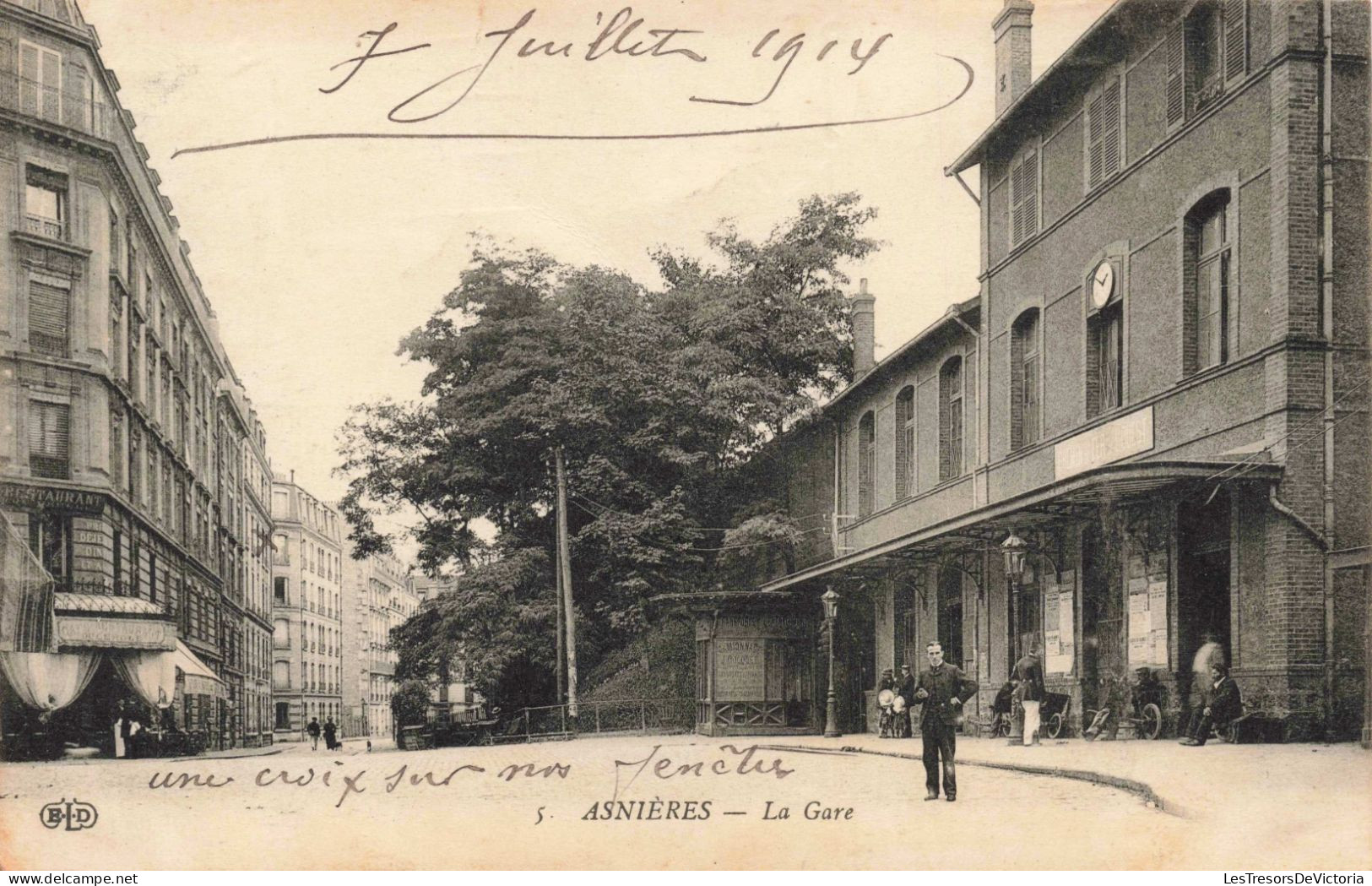 FRANCE - Hauts De Seine -  Asnières - La Gare - Carte Postale Ancienne - Asnieres Sur Seine