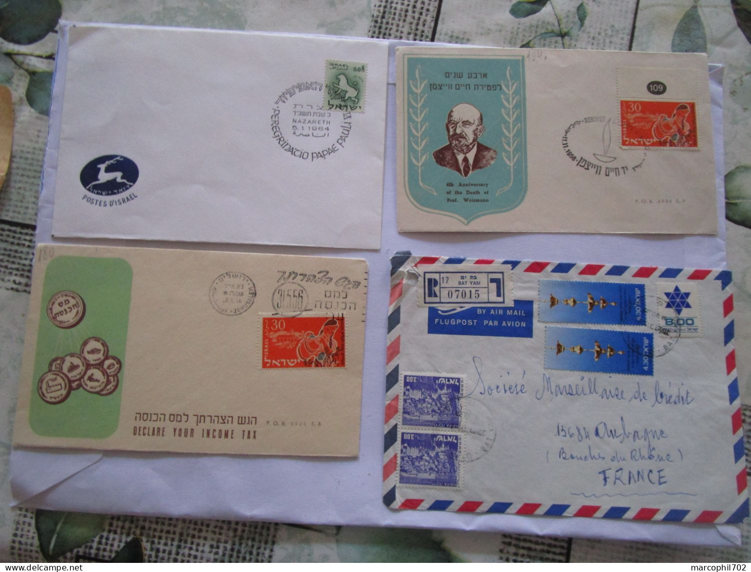 Lot De FDC Et Lettres Sans Courier Et Timbres D'israel - Collections, Lots & Series