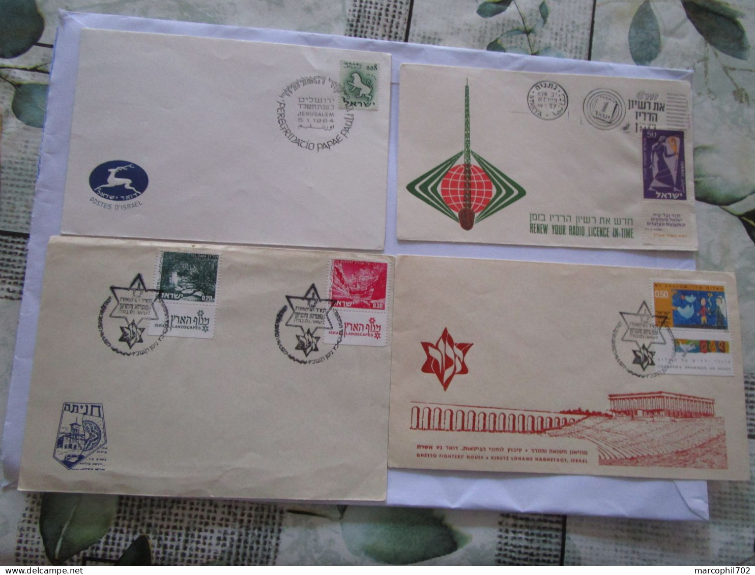 Lot De FDC Et Lettres Sans Courier Et Timbres D'israel - Collections, Lots & Séries