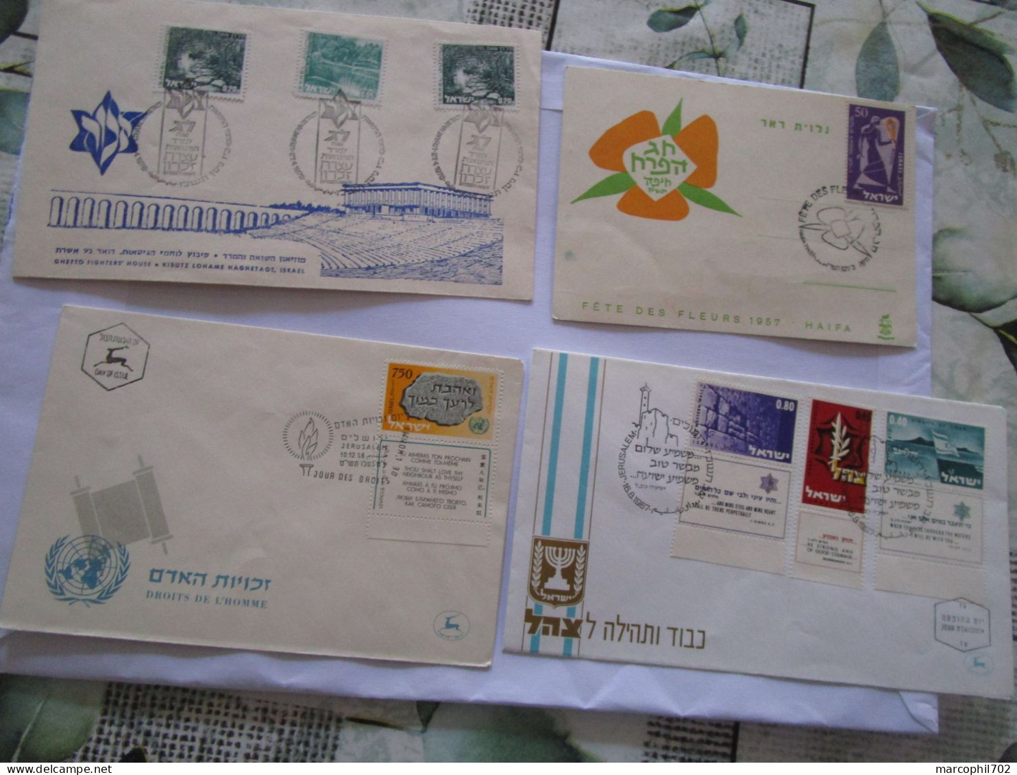 Lot De FDC Et Lettres Sans Courier Et Timbres D'israel - Colecciones & Series