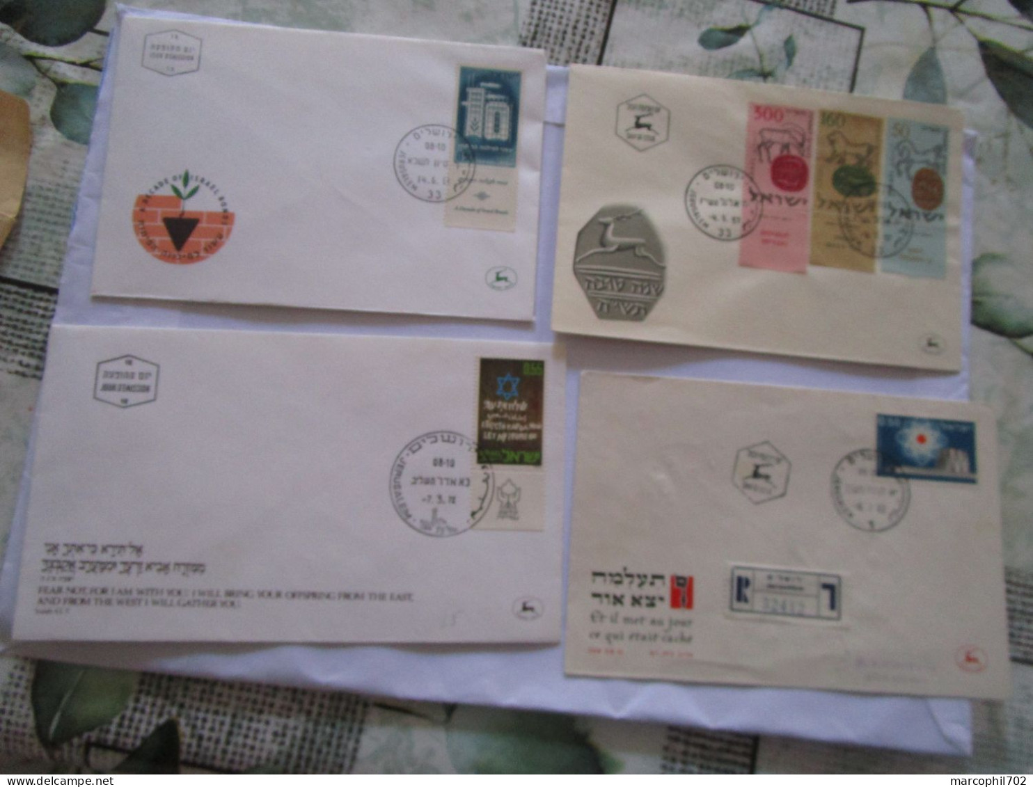 Lot De FDC Et Lettres Sans Courier Et Timbres D'israel - Lots & Serien