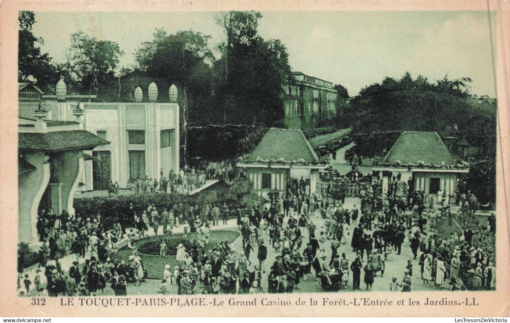 FRANCE - Le Touquet - Paris - Le Grand Casino De La Forêt - L'entrée Et Les Jardins  - Animé - Carte Postale Ancienne - Sonstige & Ohne Zuordnung