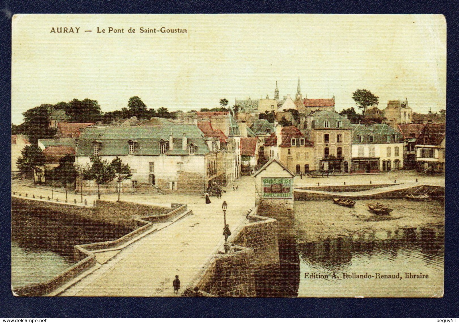 56. Auray. Le Pont De Saint-Goustan. Pub Petit Beurre LU Lefevre-Utile - Auray