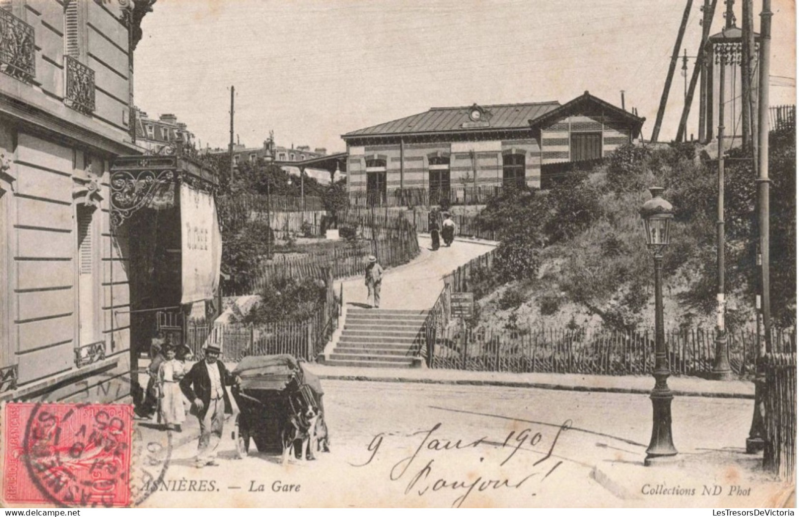 FRANCE - Asnières - La Gare - Carte Postale Ancienne - Asnieres Sur Seine