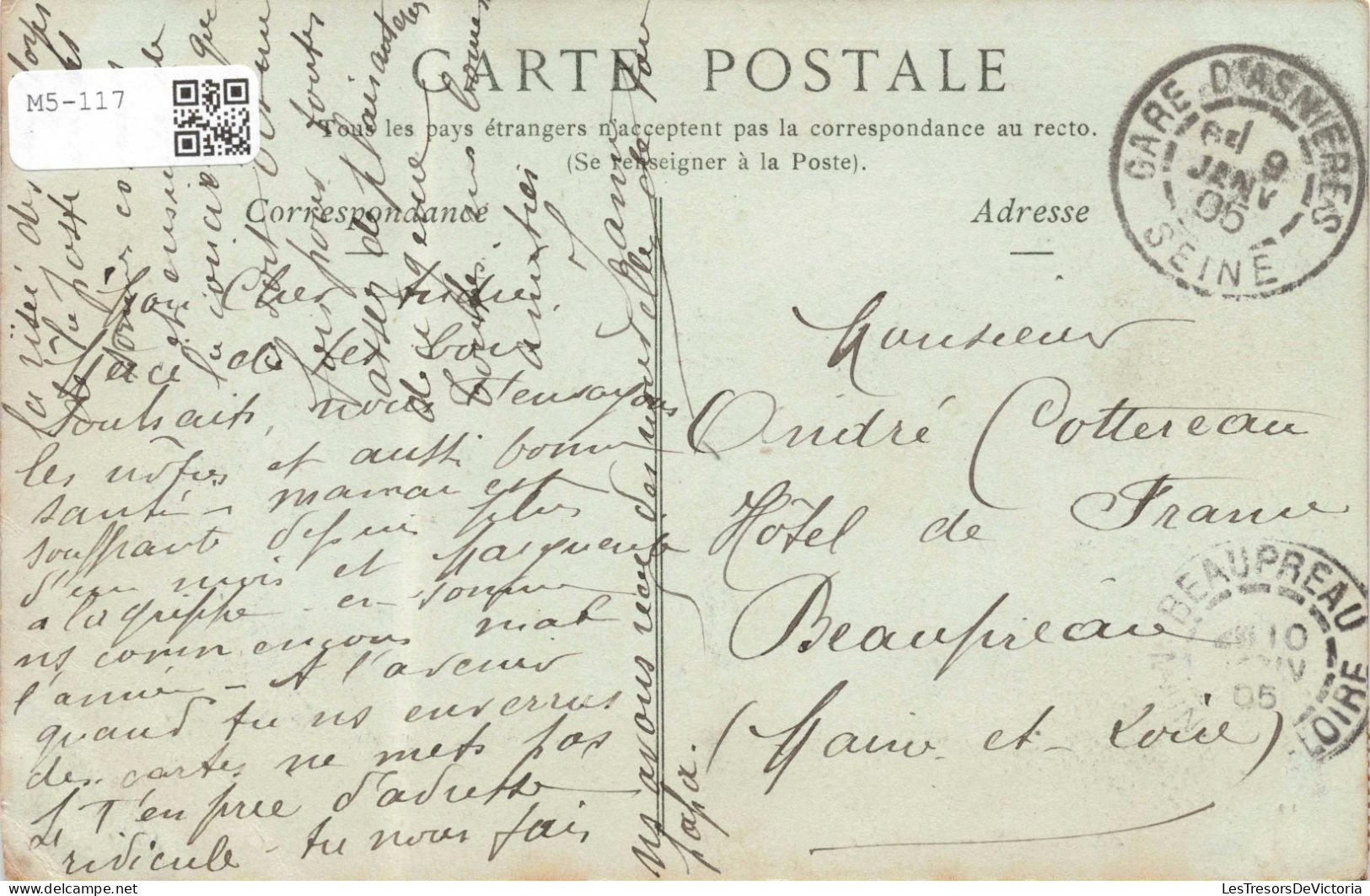 FRANCE - Asnières - La Gare - Carte Postale Ancienne - Asnieres Sur Seine
