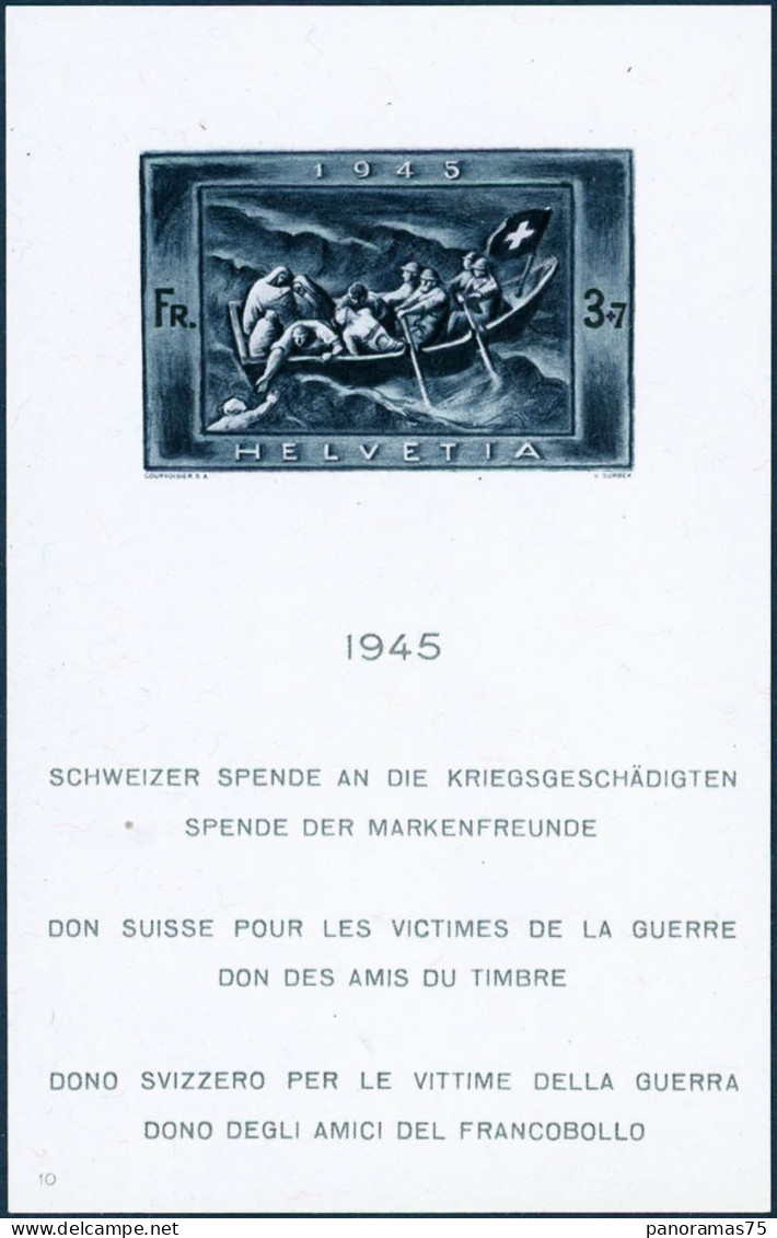 ** N°11 Le Bloc 3F + 7F Bleu (1945) - TB - Other & Unclassified