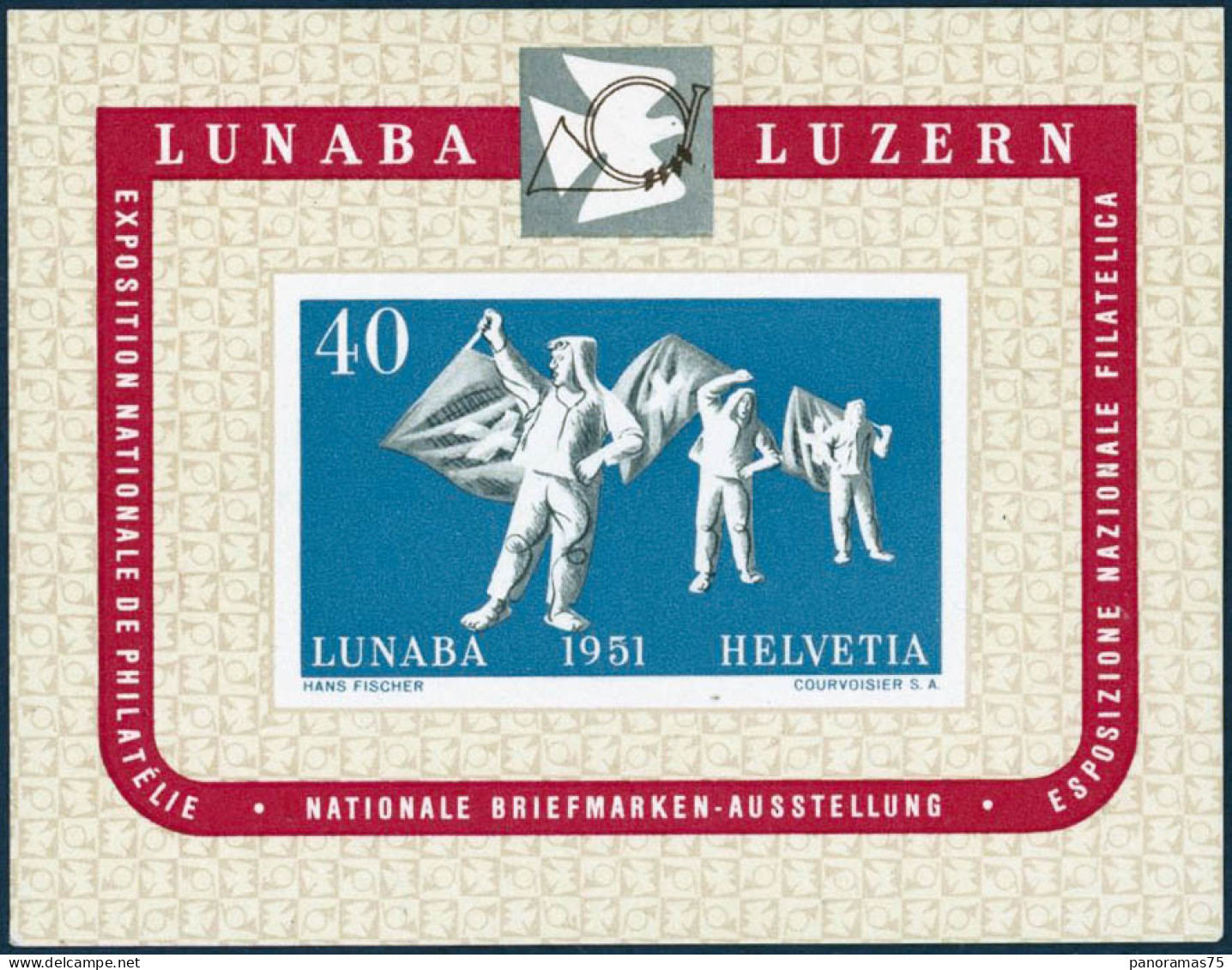 ** N°14 Le Bloc 40c Bleu Et Gris 1951 - TB - Sonstige & Ohne Zuordnung