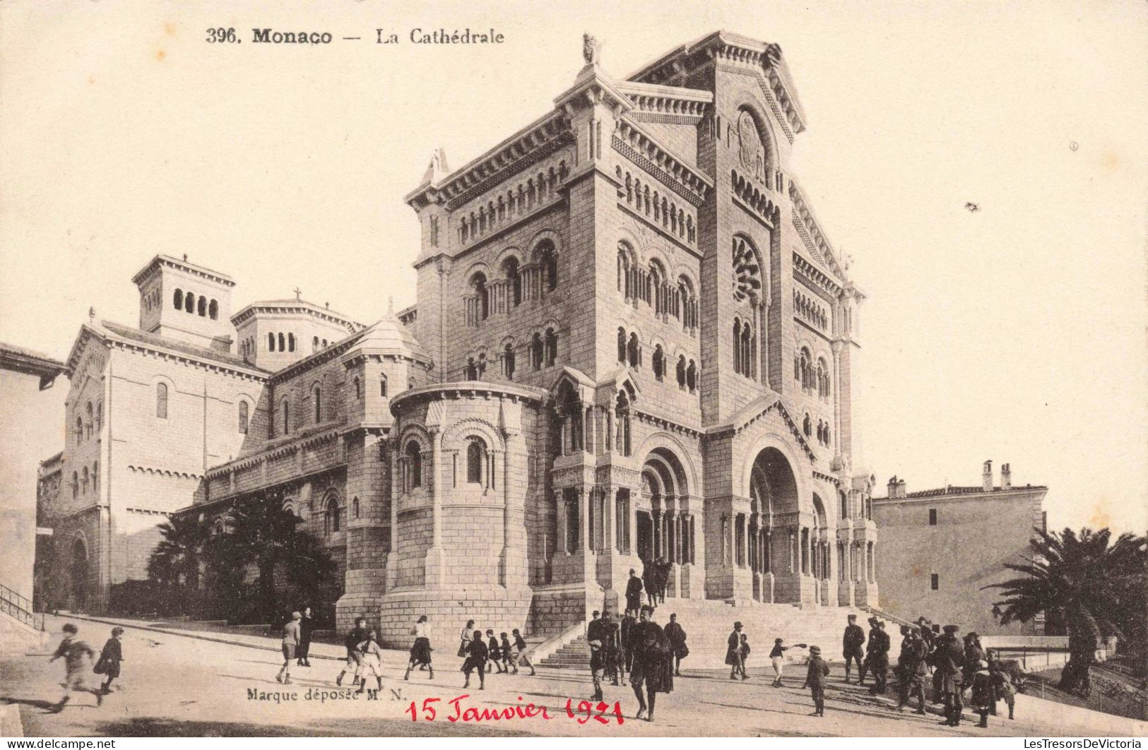 MONACO - La Cathédrale - Animé - Carte Postale Ancienne - Cattedrale Dell'Immacolata Concezione