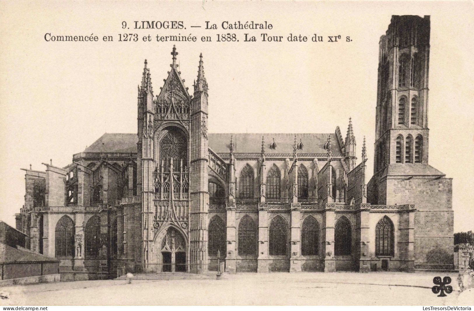 FRANCE - Limoges - La Cathédrale - Commencée En 1273 Et Terminée En 1888 - La Tour ... - Carte Postale Ancienne - Limoges