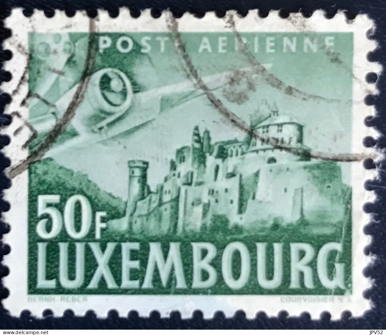 Luxembourg - Luxemburg - C18/34 - 1946 - (°)used - Michel 411 - Vliegtuig En Kasteel Van Vianden - Used Stamps