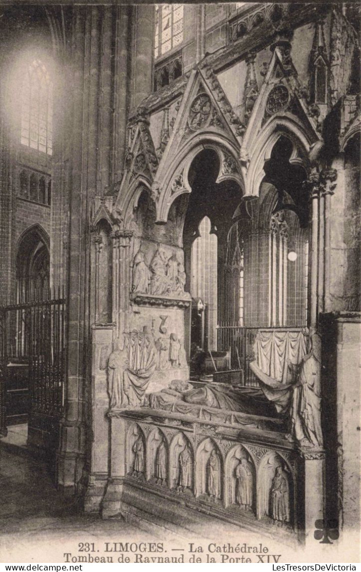 FRANCE - Limoges - La Cathédrale - Tombeau De Raynard De La Porte XIV - Carte Postale Ancienne - Limoges