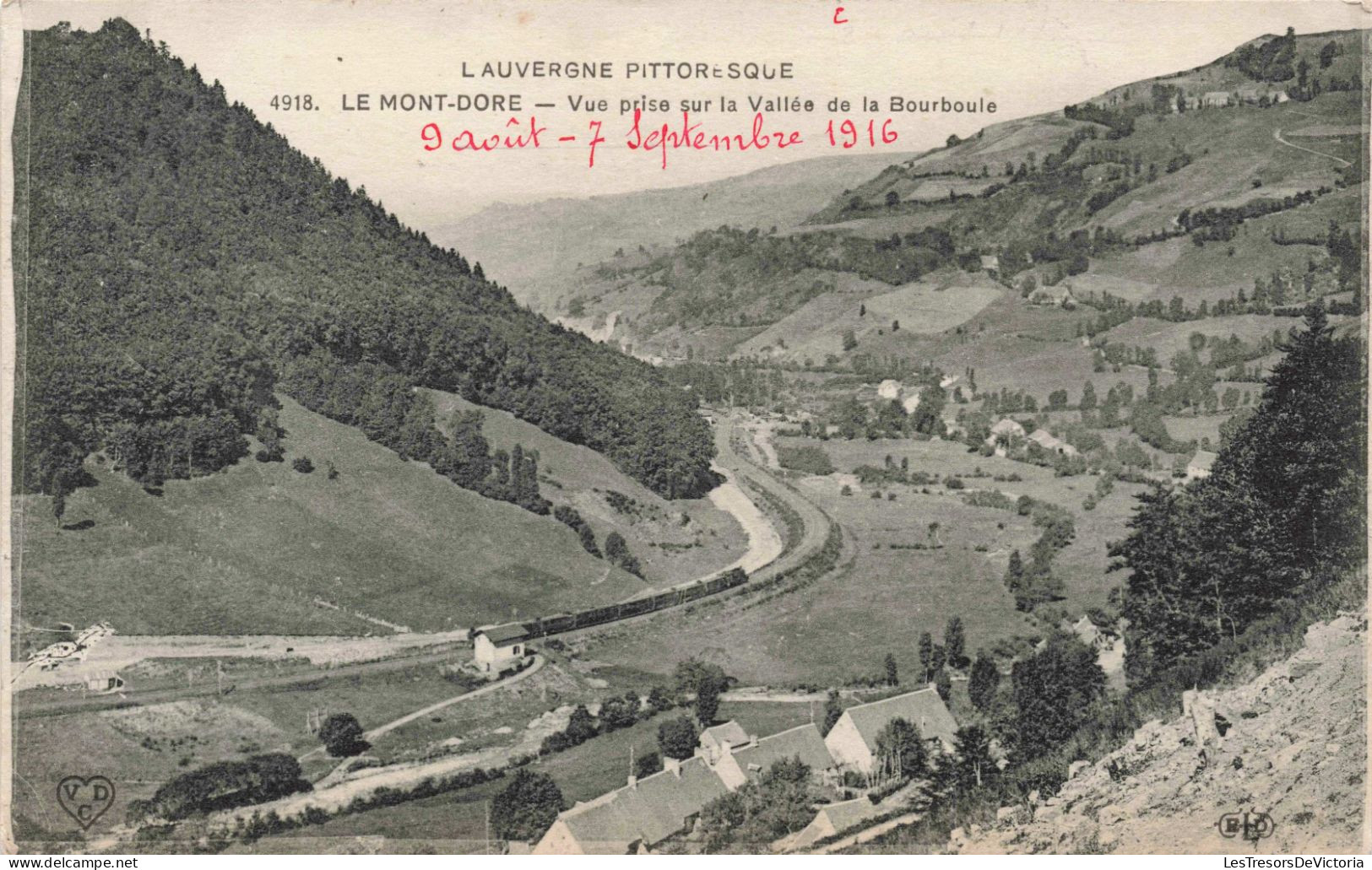 FRANCE - L'Auvergne Pittoresque - Le Mont Dore - Vue Prise Sur La Vallée De La Bourboule - Carte Postale Ancienne - Auvergne Types D'Auvergne