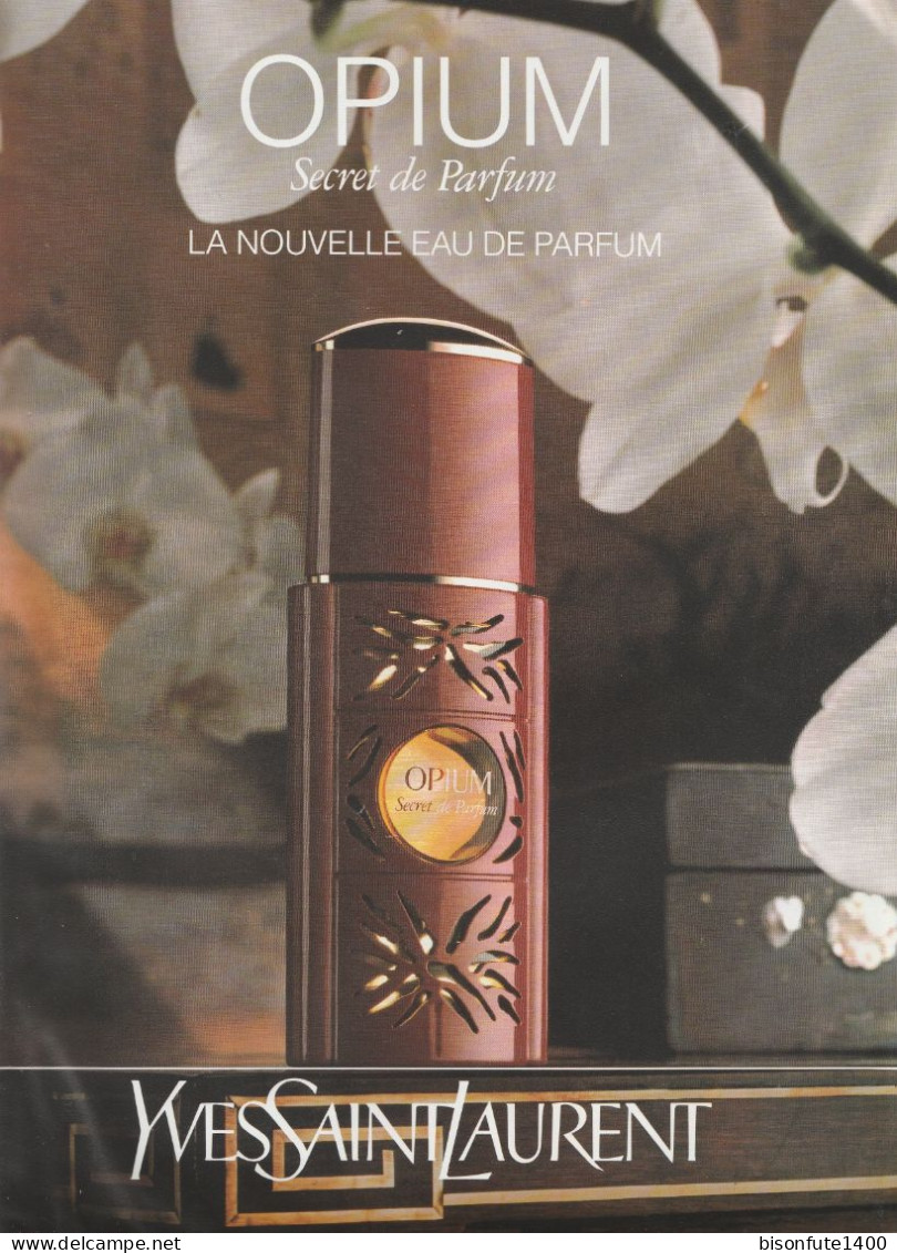 Publicité Parfum OPIUM Pour Femmes De Yves Saint Laurent - Format A4 (Voir Photo) - Parfumreclame (tijdschriften)