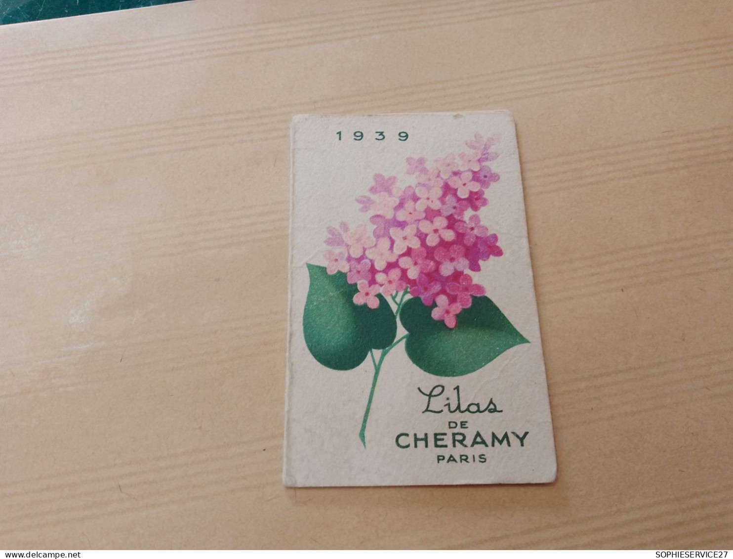 463 // PETIT CALENDRIER 1939 / "LILAS DE CHERAMY PARIS" / SALONS DE COIFFURE RUGLES - Petit Format : 1921-40