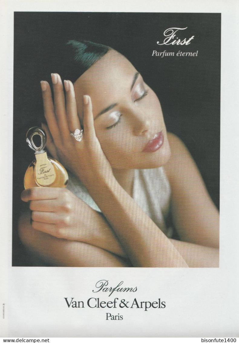 Publicité Parfum FIRST De Van Cleef & Arpels - Format A4 (Voir Photo) - Parfumreclame (tijdschriften)