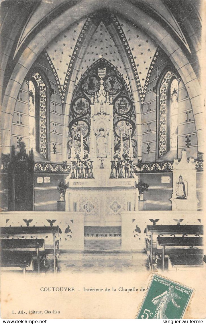 CPA 42 COUTOUVRE / INTERIEUR DE LA CHAPELLE - Sonstige & Ohne Zuordnung