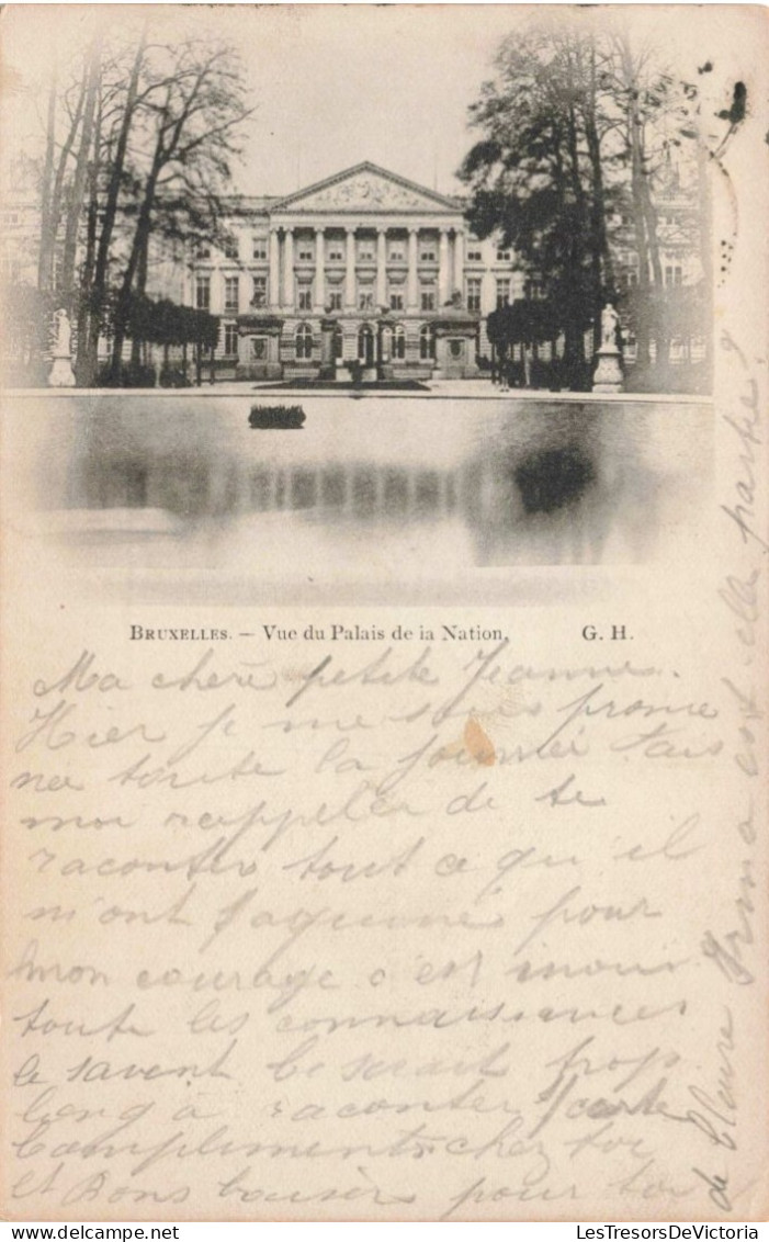 BELGIQUE  - Bruxelles - Vue Du Palais De La Nation - G.H - Carte Postale Ancienne - Monuments